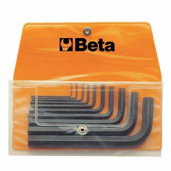 BETA 96N/B10 Zestaw kluczy trzpieniowych kątowych, czarnych - w etui